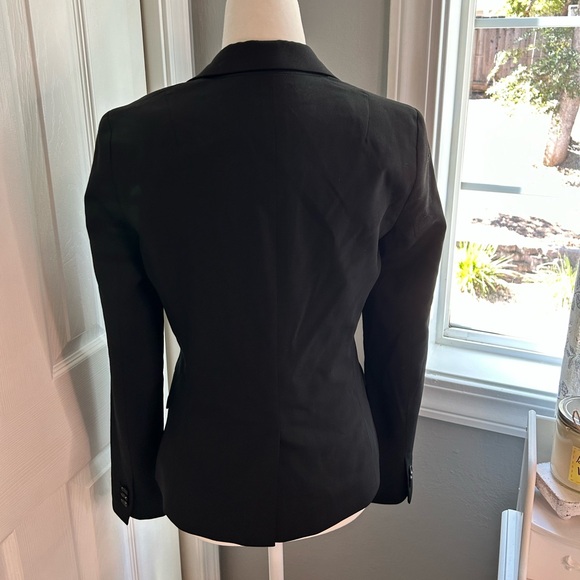 Club Monaco black single breasted blazer 2 buttons Italian tropical wool size 0 - Picture 3 of 16